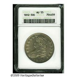 1812 50C AU55 ANACS. O-103, R.1. Most easily attr