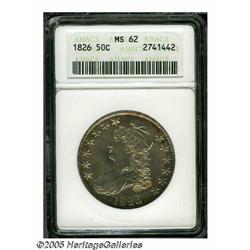 1826 50C MS62 ANACS. O-118a, R.1. The honey-tinge