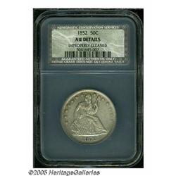 1852 50C AU Details, Improperly Cleaned, NCS. Thi