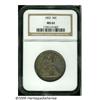 Image 1 : 1852 50C MS62 NGC. Chestnut and gunmetal-gray col