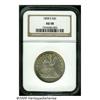 Image 1 : 1858-S 50C AU58 NGC. A scarce early Half Dollar f