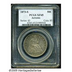 1873-S 50C Arrows XF45 PCGS. The 1873-S Arrows Ha