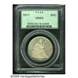 1877 50C MS63 PCGS. Well struck, save for two or 