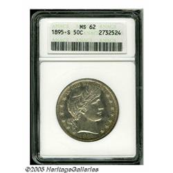 1895-S 50C MS62 ANACS. With a limited original mi