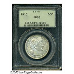 1910 50C PR63 PCGS. This is an important opportun
