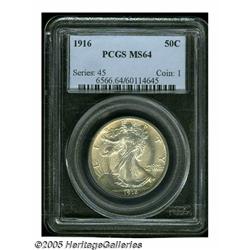 1916 50C MS64 PCGS. Well struck with lovely, sati