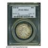 Image 1 : 1929-D 50C MS64 PCGS. Light gray and reddish-gold