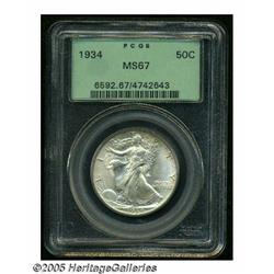 1934 50C MS67 PCGS. This is a remarkable example 
