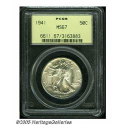 1941 50C MS67 PCGS. The design elements reveal ra