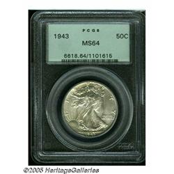 1943 50C MS64 PCGS. Lustrous and well struck, thi