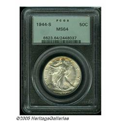 1944-D 50C MS64 PCGS. Typically soft on Liberty's