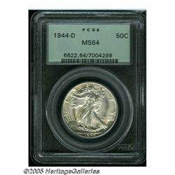 1944-S 50C MS64 PCGS. Fully struck and intensely 