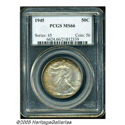 1945 50C MS66 PCGS. Well struck with amazingly de