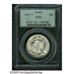 1946-S 50C MS64 PCGS. Boldly struck overall, if s