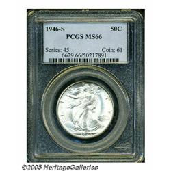 1946-S 50C MS66 PCGS. A highly lustrous premium G