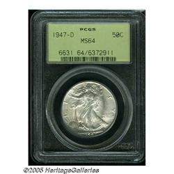 1947-D 50C MS64 PCGS. Well struck on the obverse,
