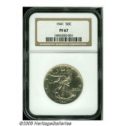 1941 50C PR67 NGC. A needle-sharp and undisturbed