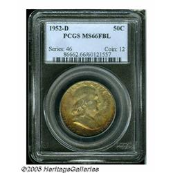 1952-D 50C MS66 Full Bell Lines PCGS. Lustrous su