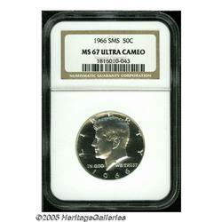 1966 50C SMS MS67 Deep Cameo NGC. Solidly struck 