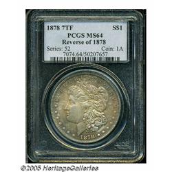 1878 7TF S$1 Reverse of 1878 MS64 PCGS. A sharply