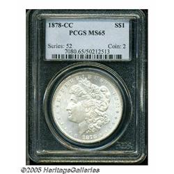 1878-CC S$1 MS65 PCGS. This is a lovely Gem with 