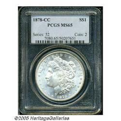 1878-CC S$1 MS65 PCGS. Fully brilliant silver sur
