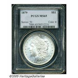 1879 S$1 MS65 PCGS. A frosty and lustrous Gem wit