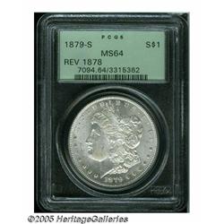 1879-S S$1 Reverse of 1878 MS64 PCGS. Lustrous an