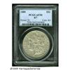 Image 1 : 1880 S$1 8 Over 7 AU50 PCGS. VAM-7. A Top 100 Var