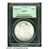 Image 1 : 1880-CC S$1 MS64 PCGS. Brilliant and attractive w