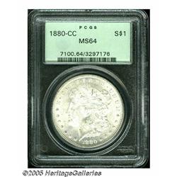 1880-CC S$1 MS64 PCGS. This lustrous older holder