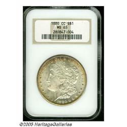 1880-CC S$1 MS65 NGC. Sharply struck and fully br