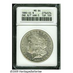 1880-CC S$1 8 Over High 7 MS64 ANACS. VAM-5. A To