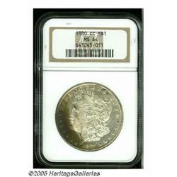1880-CC S$1 8 Over Low 7 MS64 NGC. VAM-6. A Top 1