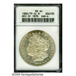 1880/79-CC S$1 Reverse of 1878 MS64 ANACS. VAM-4.