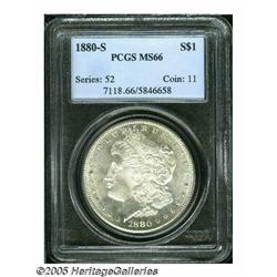1880-S S$1 MS66 PCGS. Frosty silver-gray surfaces