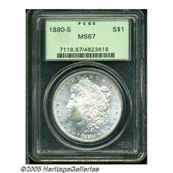 1880-S S$1 MS67 PCGS. This is an exceptional and 