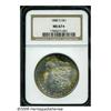 Image 1 : 1880-S S$1 MS67 S NGC. Large S. Bright lemon, vio