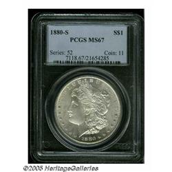 1880-S S$1 MS67 PCGS. Large S. Lightly toned, alt