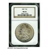 Image 1 : 1881 S$1 MS65 NGC. Wisps of light tan patina visi