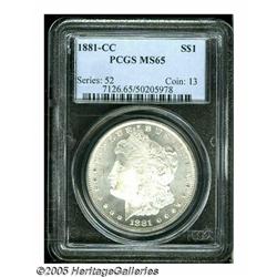 1881-CC S$1 MS65 PCGS. This is a wonderful Gem ex