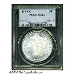 1881-CC S$1 MS66 PCGS. Sharply struck with frosty