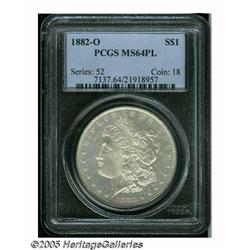 1882-O S$1 MS64 Prooflike PCGS. Sharply struck wi