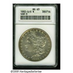 1882-O/S S$1 MS63 ANACS. VAM-3. A Top 100 Variety