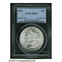 1883 S$1 MS66 PCGS. The creamy-white surfaces are