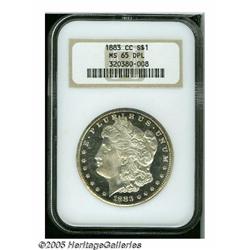 1883-CC S$1 MS65 Deep Mirror Prooflike NGC. Proof