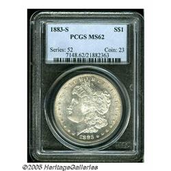1883-S S$1 MS62 PCGS. Brilliant and sharply struc