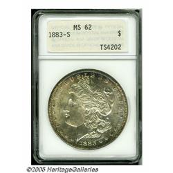 1883-S S$1 MS62 ANACS. This is a delightful examp