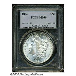 1884 S$1 MS66 PCGS. This is a frosty Gem with exc