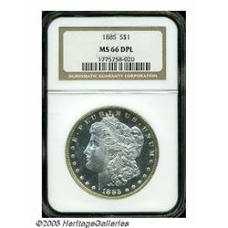 1885 S$1 MS66 Deep Mirror Prooflike NGC. Well str